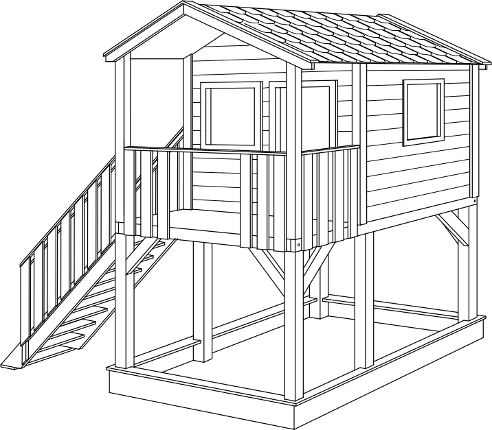 Schemat domku 150 x 200cm