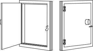 Schemat zamykanych okien w domku dla dzieci